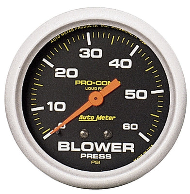 Autometer Blower Pressure w/ Memory 60PSI Liquid Filled Mechanical Boost Gauge