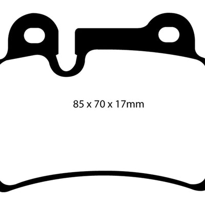 EBC 06-09 Volkswagen Touareg 3.6 (2 pin holes at top of backplate) Ultimax2 Rear Brake Pads
