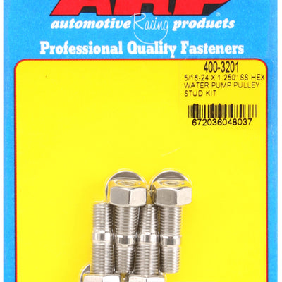 ARP 5/16-24 X 1.250 SS Hex Water Pump Pulley Stud Kit