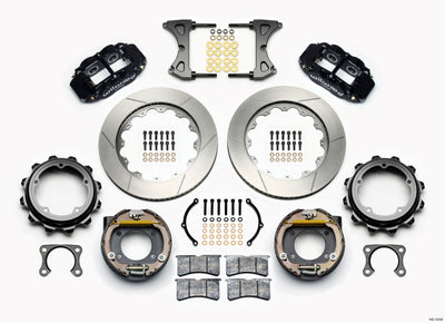 Wilwood Narrow Superlite 4R Rear P-Brk Kit 14.00in Strange Eng Floater 3.49in Offset