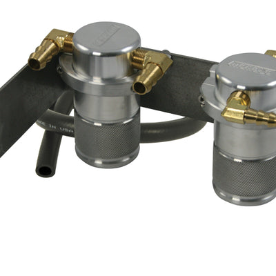 Moroso 08-14 Subaru STi (w/Top Mount Intercooler) Air/Oil Separator Catch Can - Billet Aluminum