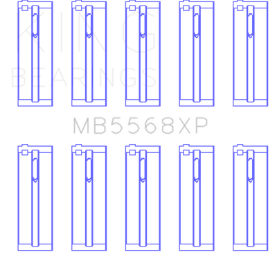 King Engine Bearings Acura D16A1/97-01 Honda H22A4/98+ F23A Performance Main Bearing Set - Size STD