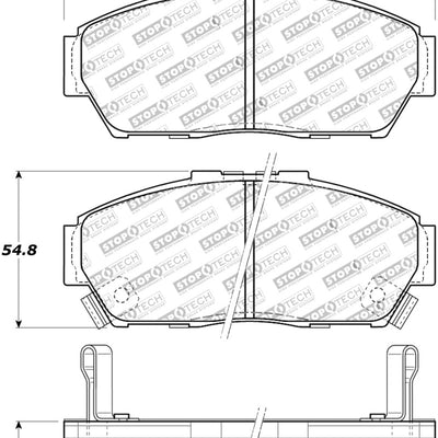 StopTech Street Touring 93-95 Honda Civic Coupe Front Brake Pads
