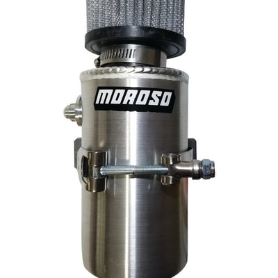 Moroso Breather Tank/Catch Can -6An Male Fitting - Aluminum