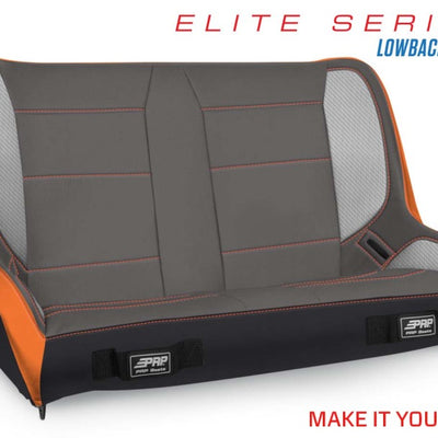 PRP Elite Series Low Back Rear Suspension Bench Seat (36-39In.)