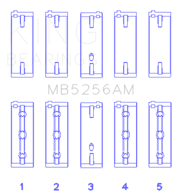 King Engine Bearings Hyundai 2.0L G4GC Main Bearing Set - Size STD