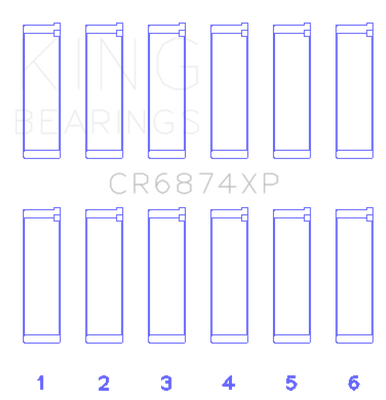King Engine Bearings Subaru EZ30/EZ30D (Size STD) Performance Rod Bearing Set