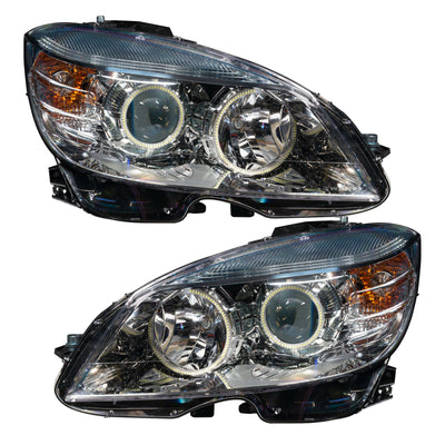 Oracle 08-11 Mercedes Benz C-Class Pre-Assembled Headlights Chrome - w/ Simple Controller