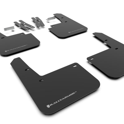 Rally Armor 18-23 Hyundai Kona Black UR Mud Flap Silver Logo