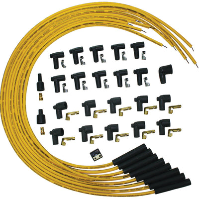 Moroso Universal Ignition Wire Set - Blue Max - Spiral Core - Unsleeved - Straight - Yellow