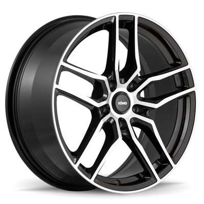 Konig Intention 20x8.5 5x114.3 ET40 Gloss Black / Machine Face