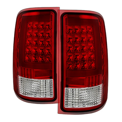 xTune GMC Sierra 07-13 LED Tail Lights Red Clear ALT-ON-GS07-G2-LED-RC