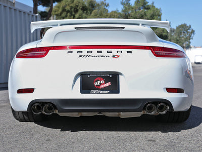 aFe MACHForce XP 12-16 Porsche 911 Carrera H6-3.8L SS-304 Cat-Back Exhaust w/Carbon Fiber Tips