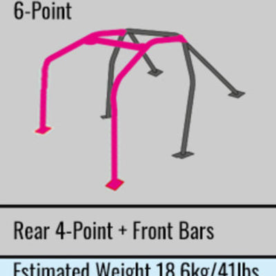 Cusco D1 Chromoly 2-Pssgr 6-PT DASH-THRU Roll Cage w/Harness Bar 00-05 S2000 AP1/AP2 (S/O/No Cancel)