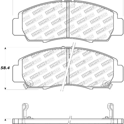StopTech Street Touring 04-09 Acura TSX / 09 Accord V6 Coupe ONLY Front Brake Pads