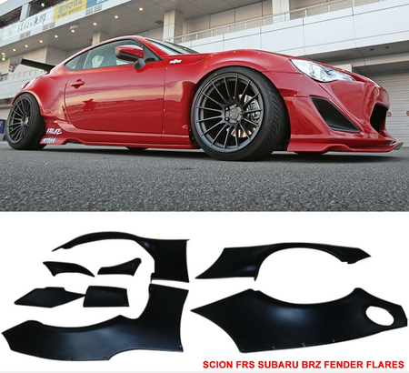 13-16 FRS/BRZ V1 Style Flare Kit - ABS - HoneyComb Motorsports