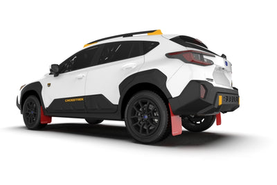 Rally Armor 24-25 Subaru Crosstrek (Wilderness Only) Red UR Mud Flap W/Black Logo - No Drilling Req