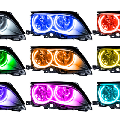 Oracle 02-05 BMW 3 Series SMD HL - Black - ColorSHIFT w/o Controller