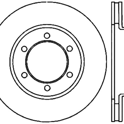 StopTech 00-06 Toyota Tundra / 01-07 Toyota Sequoia Front Left Slotted & Drilled Cryo Rotor