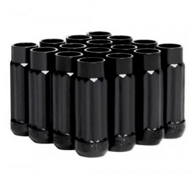 BLOX Racing 12-Sided P17 Tuner Lug Nuts 12x1.5 - Black Steel - Set of 16