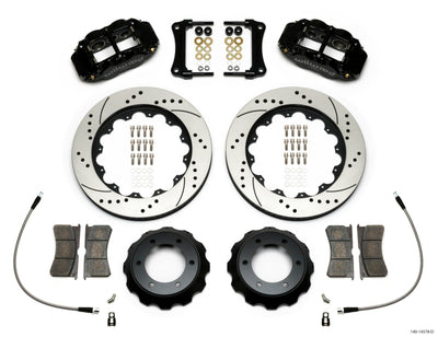 Wilwood Narrow Superlite Black 6R Front Kit 14in Drilled Rotor w/ Lines 05-15 Toyota Tacoma