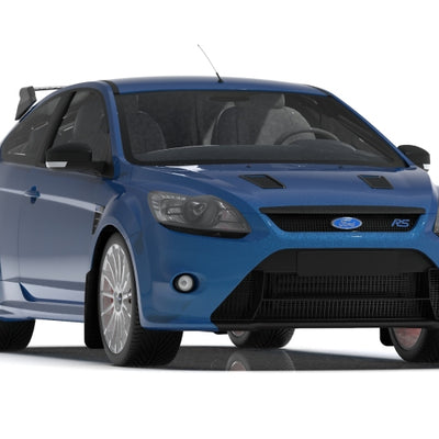 Rally Armor 09-11 Ford Focus MK2 RS Black UR Mud Flap White Logo