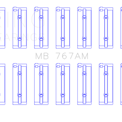 King Engine Bearings Toyota 2M/4M/5ME/5MGE/7MGE/7MGTE (Size +0.5) Main Bearing Set