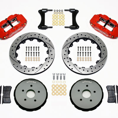 Wilwood Narrow Superlite 6R Front Hat Kit 12.88in Drilled Red 2008 Toyota Matrix