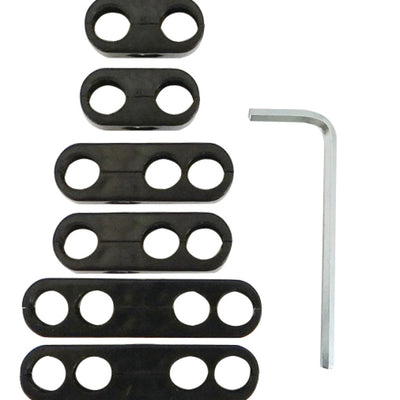 Moroso Spark Plug Wire Separator Kit w/Allen Wrench - Split Design - Black