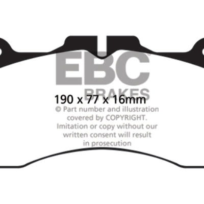 EBC 09+ Lexus LS460 4.6 Sport Redstuff Front Brake Pads