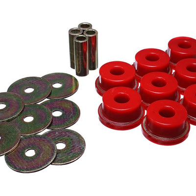 Energy Suspension 05-09 Subaru Legacy Rear Subframe Bushing Set - Red