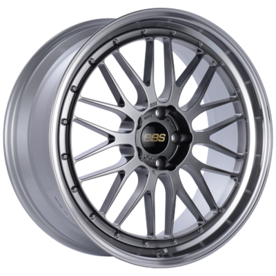 BBS LM 18x10 5x114.3 ET25 Diamond Black Center Diamond Cut Lip Wheel - 82mm PFS Required