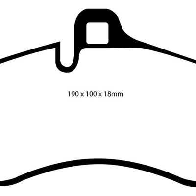 EBC 01-03 Porsche 911 (996) (Cast Iron Rotor only) 3.6 Twin Turbo GT2 Bluestuff Front Brake Pads