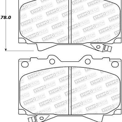 StopTech Sport Brake Pads w/Shims and Hardware - Rear