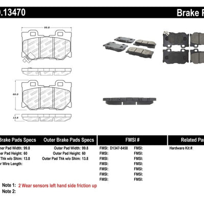 StopTech Performance 08-09 Infiniti FX50/G37 Rear Brake Pads