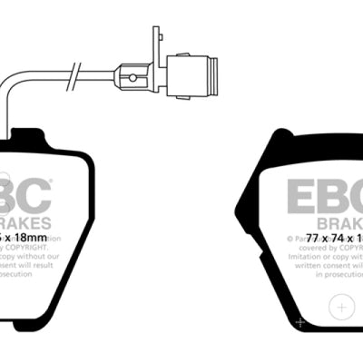 EBC 00-03 Audi A8 Quattro 4.2 (8 Pad Set) Ultimax2 Front Brake Pads