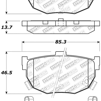 StopTech Street Select Brake Pads - Rear