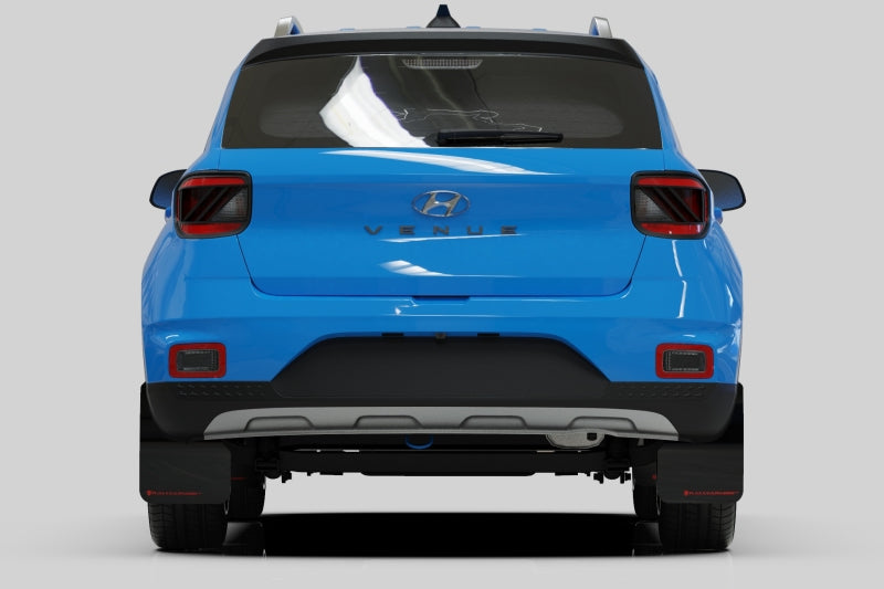 Rally Armor 20-25 Hyundai Venue Black Mud Flap Blue Logo