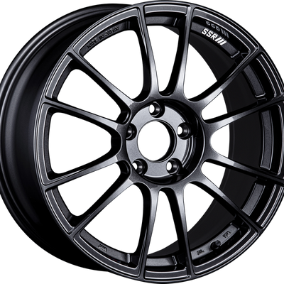 SSR GTX04 18x8.5 5x100 44mm Offset Dark Gunmetal Wheel