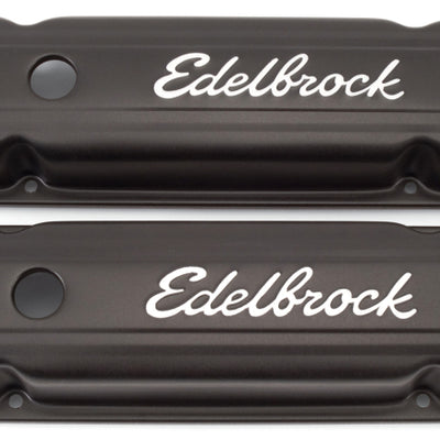 Edelbrock Valve Cover Signature Series Pontiac 1962-1979 301-455 CI V8 Low Black