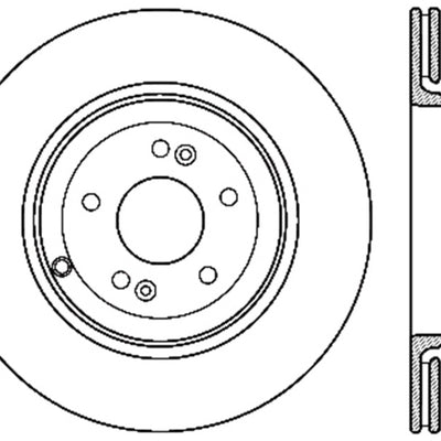 StopTech Power Slot 10-13 Hyundai Genesis Coupe Track & R-Spec Rear Right Drilled Rotor