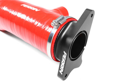 PERRIN 22-24 Subaru WRX / 20-25 LGT &amp; OBXT Turbo Inlet Hose w/Turbo Adapter Flange (Long) - Red