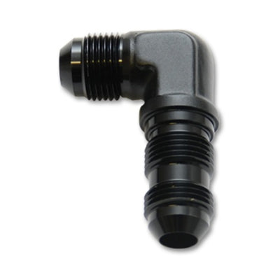 Vibrant -10AN Bulkhead Adapter 90 Degree Elbow Fitting - Anodized Black Only