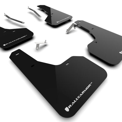 Rally Armor 22-24 Subaru Forester & Wilderness Black UR Mud Flap w/White Logo