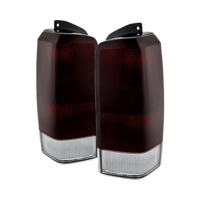 xTune Jeep Cherokee 1997-2001 OEM Style Tail Lights Red Smoked ALT-JH-JC97-OE-RSM