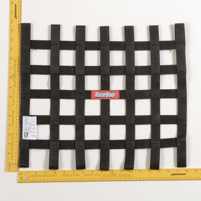 RaceQuip Black 15 X 18 SFI Ribbon Net