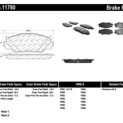 StopTech Performance 06-10 Lexus IS250 Front Brake Pads