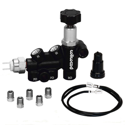 Wilwood Proportioning Valve - Knob Adjust 3/8-24 IF Combo w/ switch