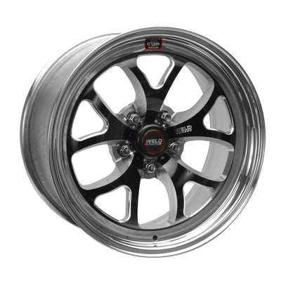 Weld S76 17x5 / 5x4.5 BP / 2.2in. BS Black Wheel (High Pad) - Non-Beadlock