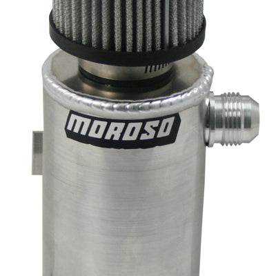 Moroso Breather Tank/Catch Can -12An Male Fitting - Roll Bar Mount - Aluminum